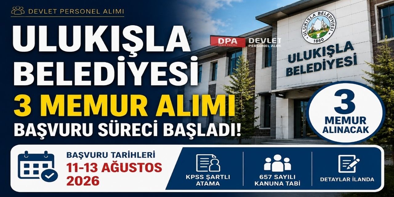 Ulukışla Belediye 3 Personel Alımı 2026 | Başvuru Rehberi
