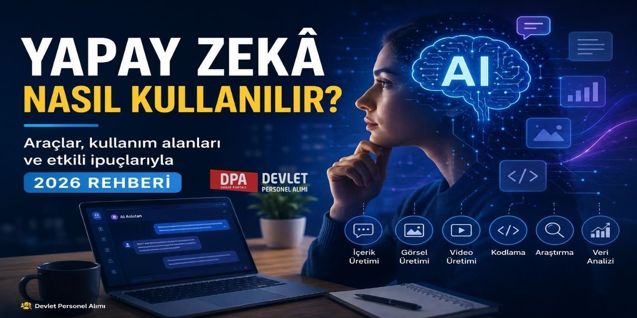 Yapay Zekâ Nasıl Kullanılır? 2026 Rehberi: En Popüler AI Araçları, Kullanım Alanları ve Verimli Kullanım İpuçları