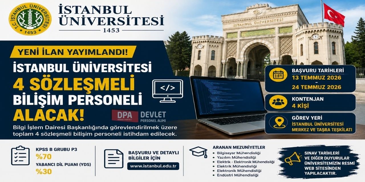 İstanbul Üniversitesi 4 Personel Alımı 2026 | Başvuru Rehberi