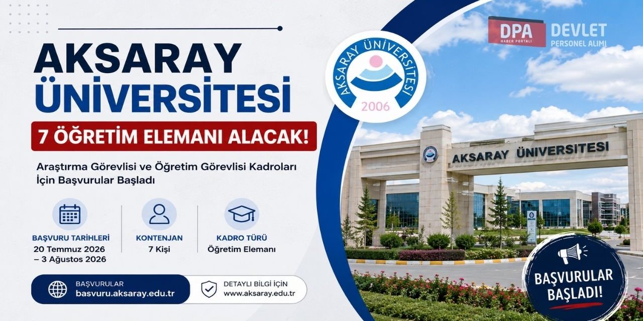 Aksaray Üniversitesi 7 Öğretim Üyesi Alımı 2026 | Başvuru Rehberi