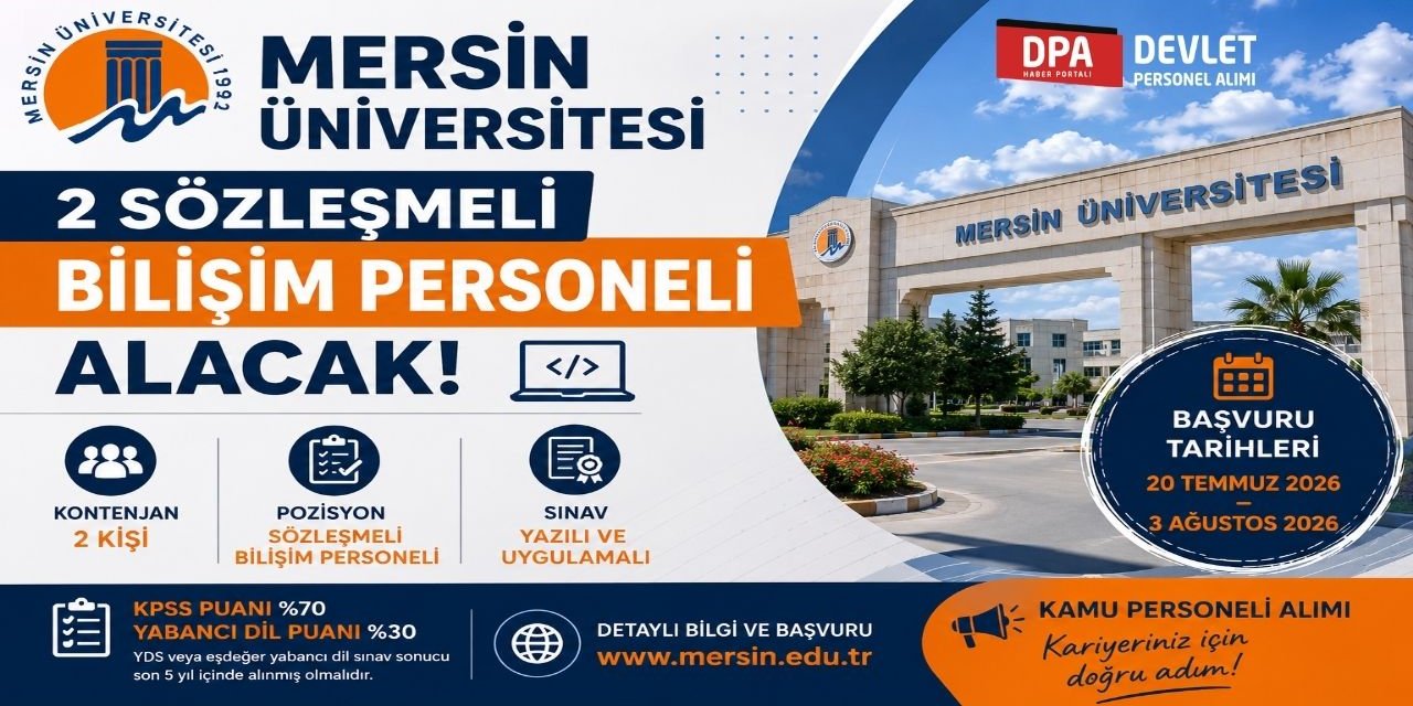 Mersin Üniversitesi 2 Personel Alımı 2026 | Başvuru Rehberi