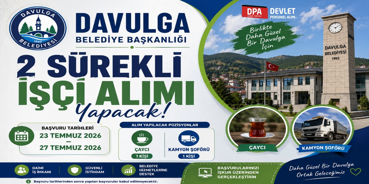 Davulga Belediye 1 Personel Alımı 2026 | Başvuru Rehberi