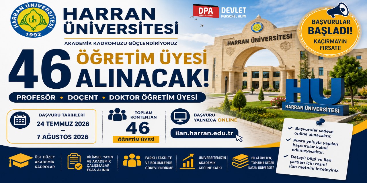 Harran Üniversitesi 46 Personel Alımı 2026 | Başvuru Rehberi
