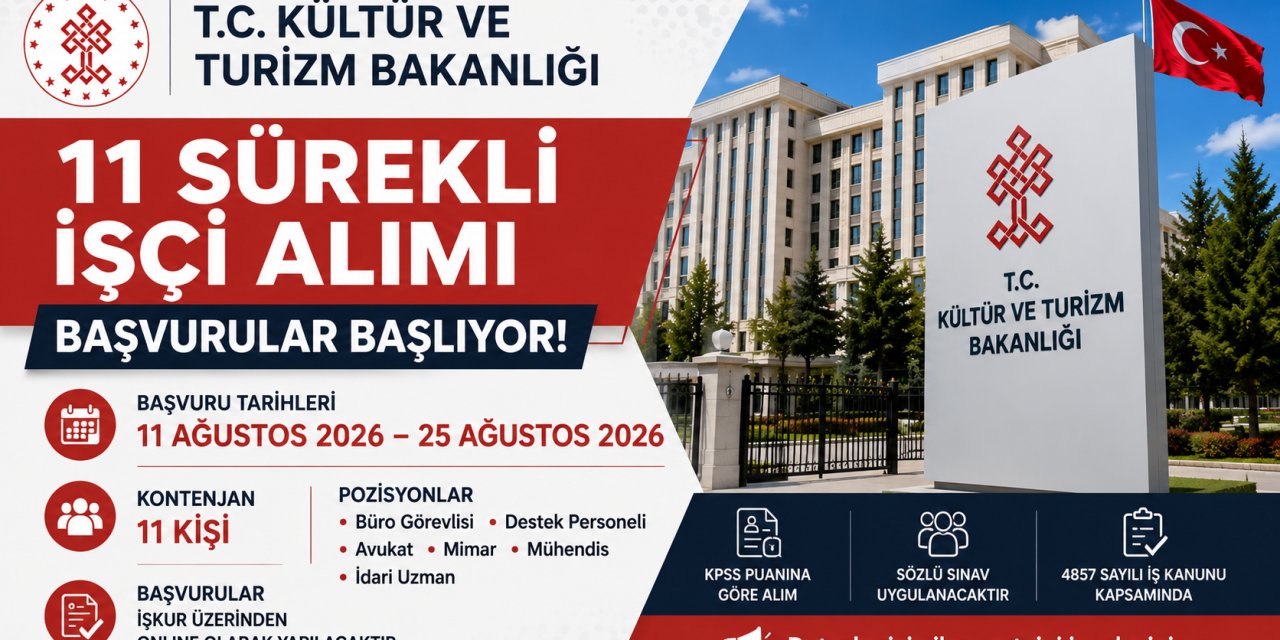 Kültür Ve Turizm Bakanlığı 5 Personel Alımı 2026 | Başvuru Rehberi