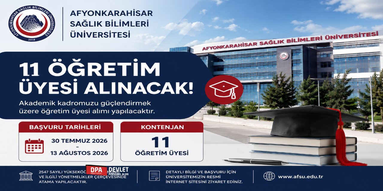 Afyonkarahisar Sağlık Bilimleri Üniversitesi 11 Personel Alımı 2026 | Başvuru Şartları