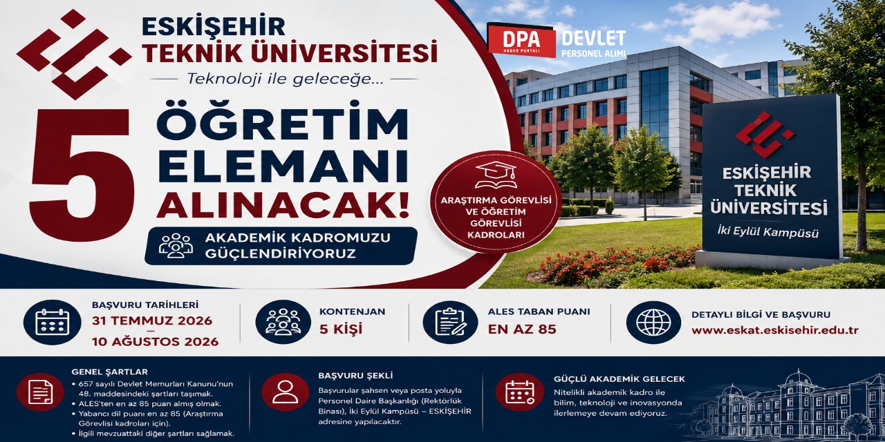 Eskişehir Teknik Üniversitesi 5 Personel Alımı 2026 | Başvuru Rehberi