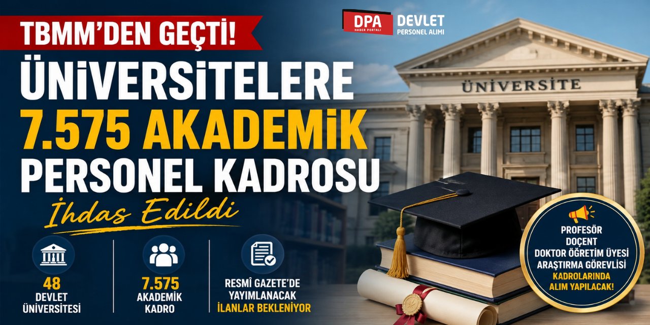 TBMM’den Geçti! Üniversitelere 7.575 Akademik Personel Kadrosu