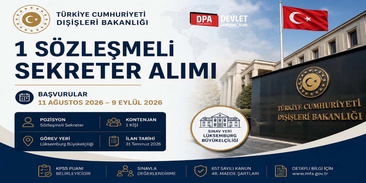 Dışişleri Bakanlığı 1 Personel Alımı 2026 | Başvuru Rehberi