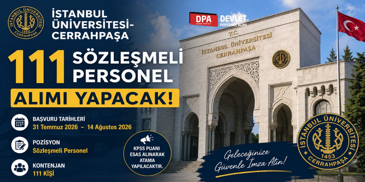 İstanbul Üniversitesi-cerrahpaşa 111 Personel Alımı 2026 | Başvuru