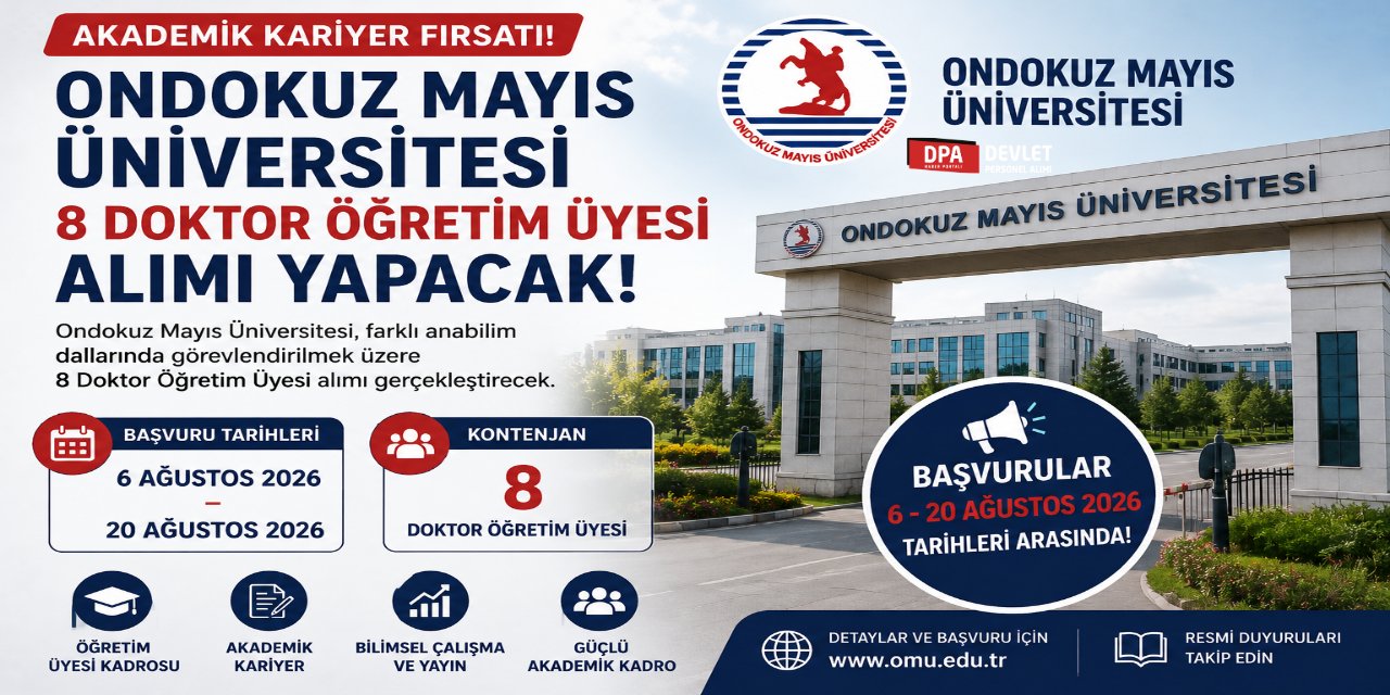 Ondokuz Mayıs Üniversitesi Personel Alım İlanı 2026 | Şartlar