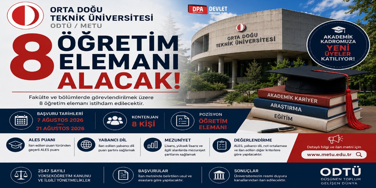 Orta Doğu Teknik Üniversitesi 8 Personel Alımı 2026 | Başvuru Rehberi