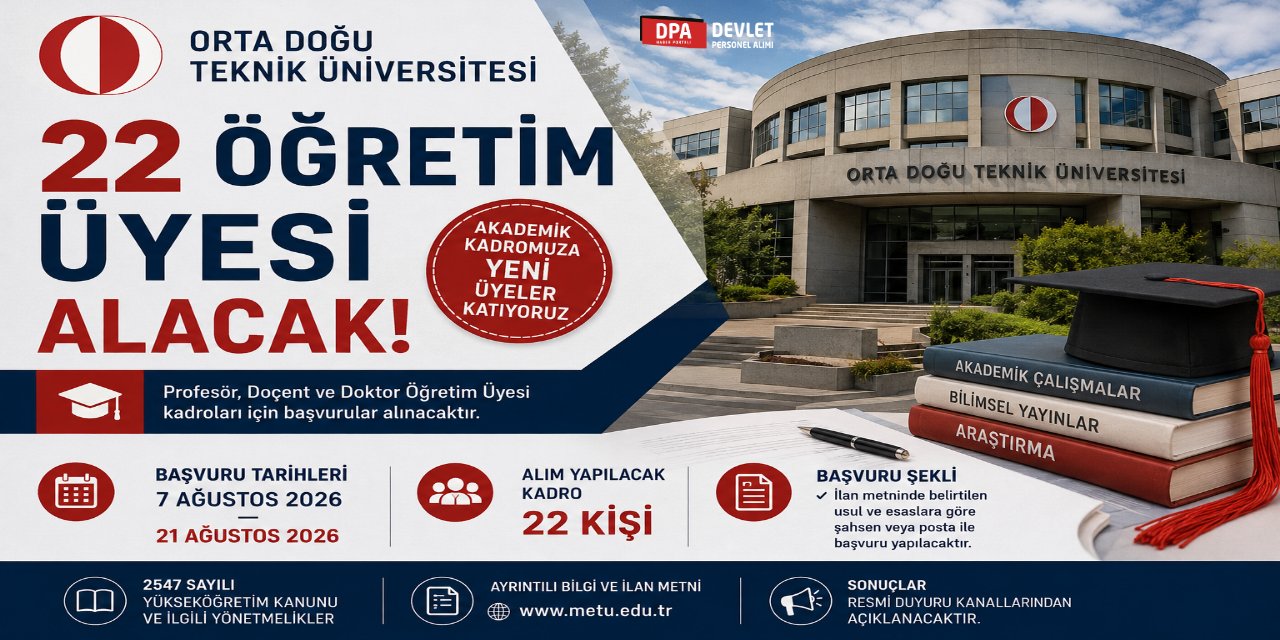 Orta Doğu Teknik Üniversitesi 22 Personel Alımı 2026 | Başvuru Rehberi