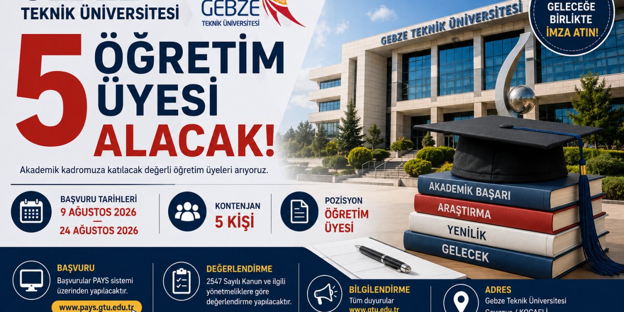Gebze Teknik Üniversitesi 5 Personel Alımı 2026 | Başvuru Rehberi