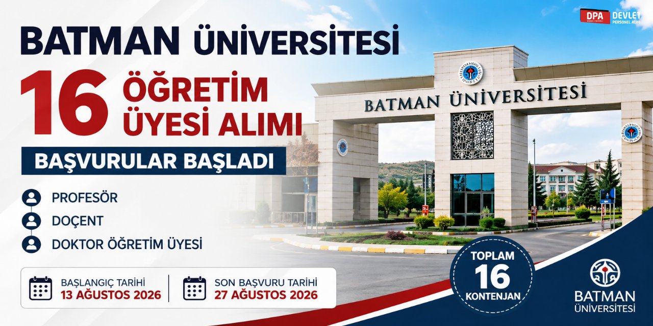 Batman Üniversitesi 16 Personel Alımı 2026 - Başvuru Rehberi
