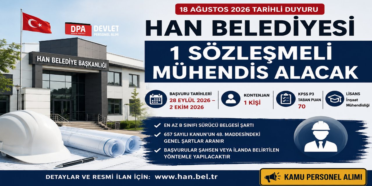Han Belediye 1 Personel Alımı 2026 - Başvuru Rehberi
