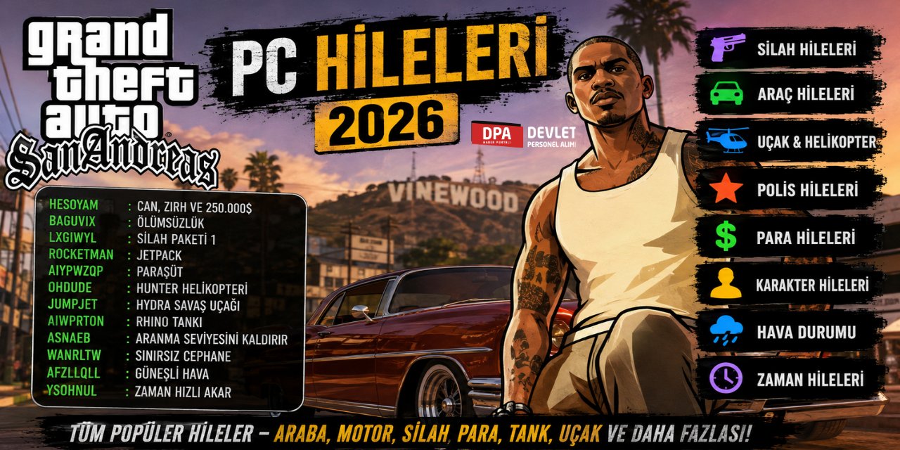 GTA San Andreas Hile Kodları