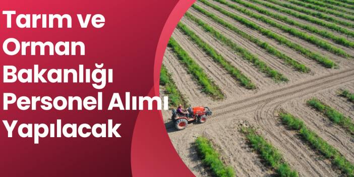 Tarım ve Orman Bakanlığı Personel Alımı Yapılacak