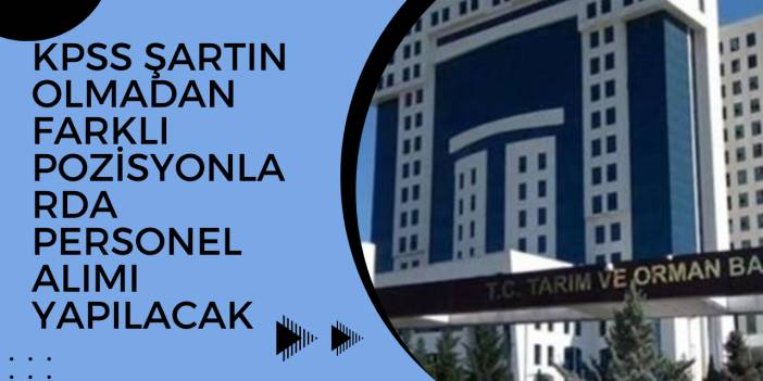 KPSS Şartın Olmadan Farklı Pozisyonlarda Personel Alımı Yapılacak