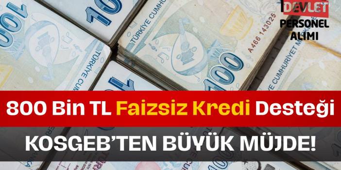 Genç Girişimcilere Müjde! KOSGEB’ten 800 Bin TL Faizsiz Kredi Desteği!