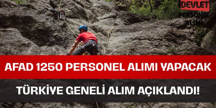 AFAD 1250 Sözleşmeli Personel Alımı Yapacak!