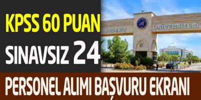 Kamu Hastanesi KPSS 60 Puanla Sınavsız 24 Personel Alımı Açıklandı